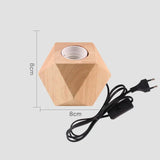 RetroWood - Trä Bordslampa med Ljusboll för Stämningsfull Belysning Carvallo