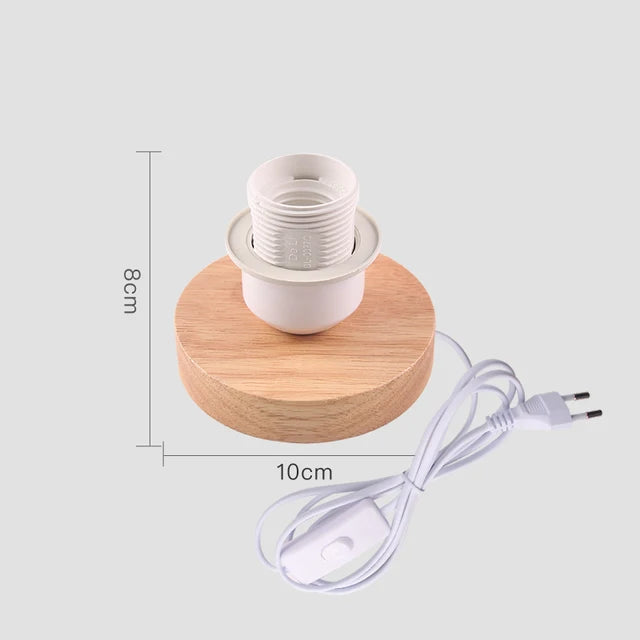 RetroWood - Trä Bordslampa med Ljusboll för Stämningsfull Belysning Carvallo