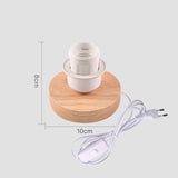 RetroWood - Trä Bordslampa med Ljusboll för Stämningsfull Belysning Carvallo