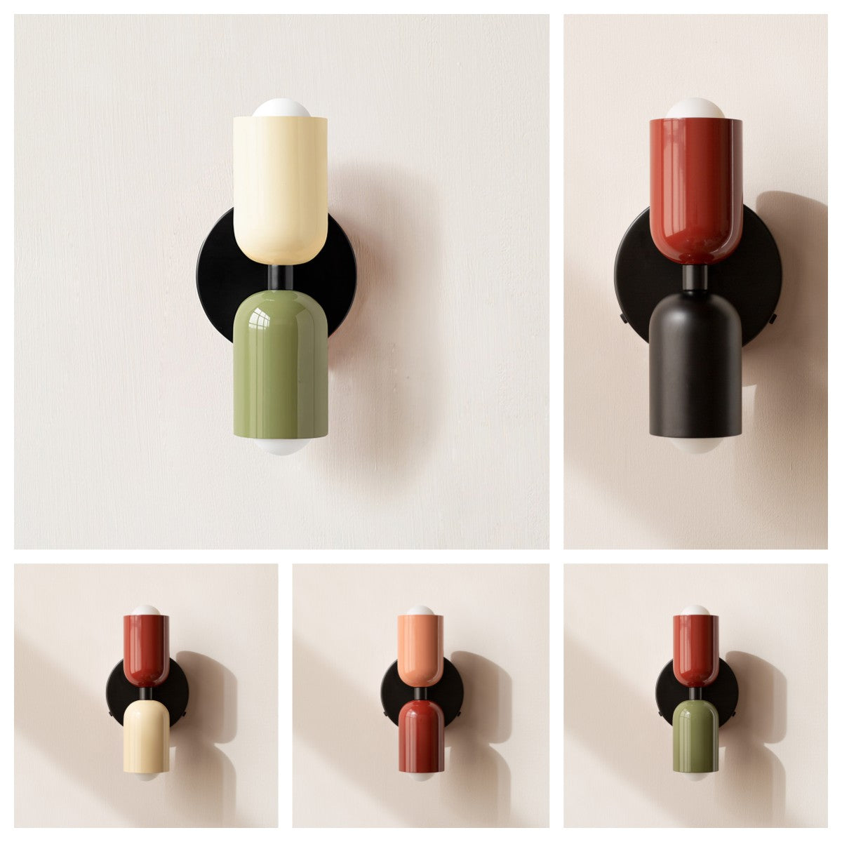 Vägglampa Modern Dubbel Glas Sconce Armatur Carvallo