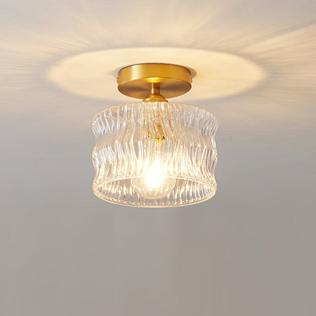Vintage Crystal Clear Glass Ceiling Light Hallway Carvallo