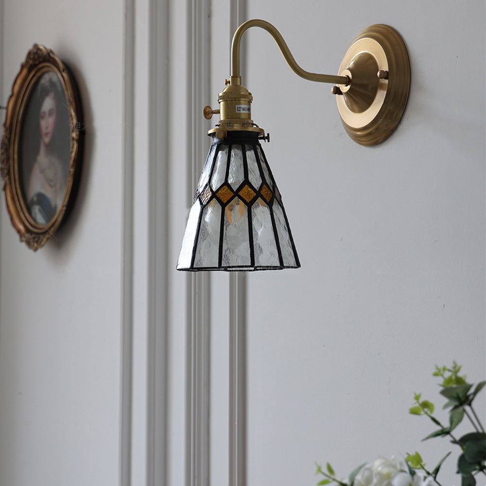 Vintage Glass Wall Sconce Light Carvallo