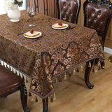 Vintessa Vintage Broderad Fringed Duk Carvallo