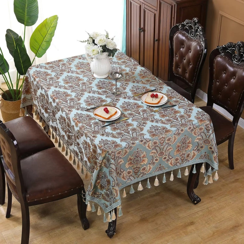 Vintessa Vintage Broderad Fringed Duk Carvallo