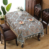 Vintessa Vintage Broderad Fringed Duk Carvallo