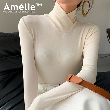 Amélie™ Turtleneck-tröja av Léa Beaumont-Hemnix-Elfenben-XL-Fri frakt ingår-Hemnix
