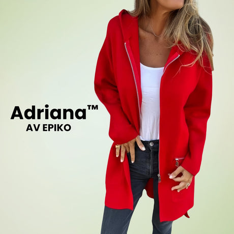 Adriana™ luvtröja med dragkedja-Hemnix-Röd-S-Hemnix