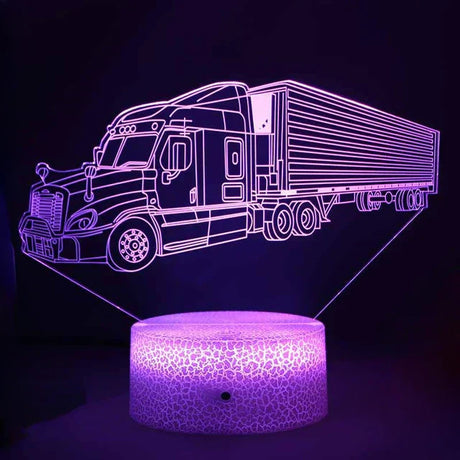 Lumi3D - LED Nattlampa med 3D Illusion för Barnrummet, USB Uppladdningsbar Carvallo