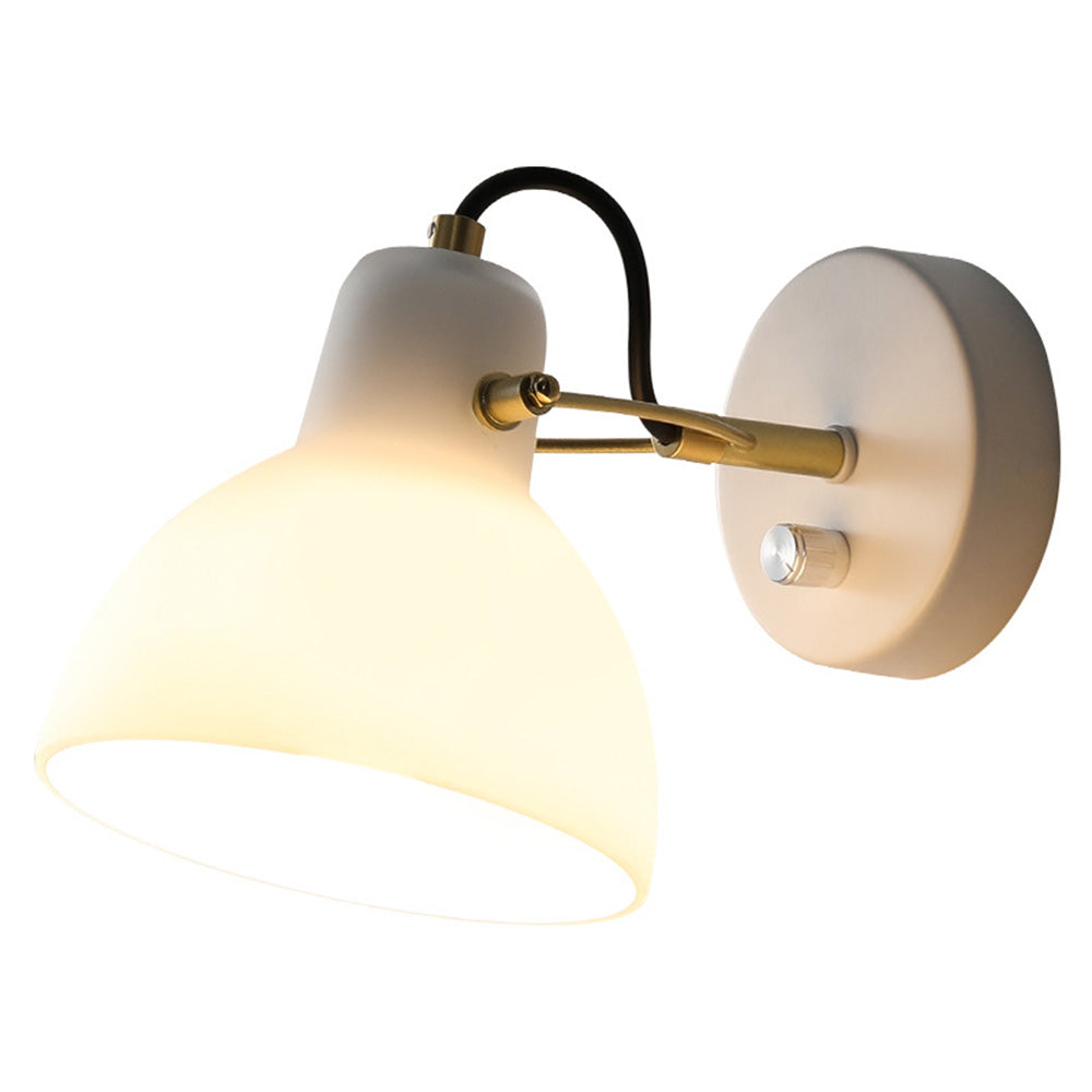 Minimalistisk Enkel Vit Glas Vägglampa Carvallo
