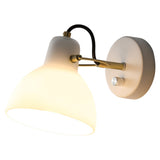 Minimalistisk Enkel Vit Glas Vägglampa Carvallo