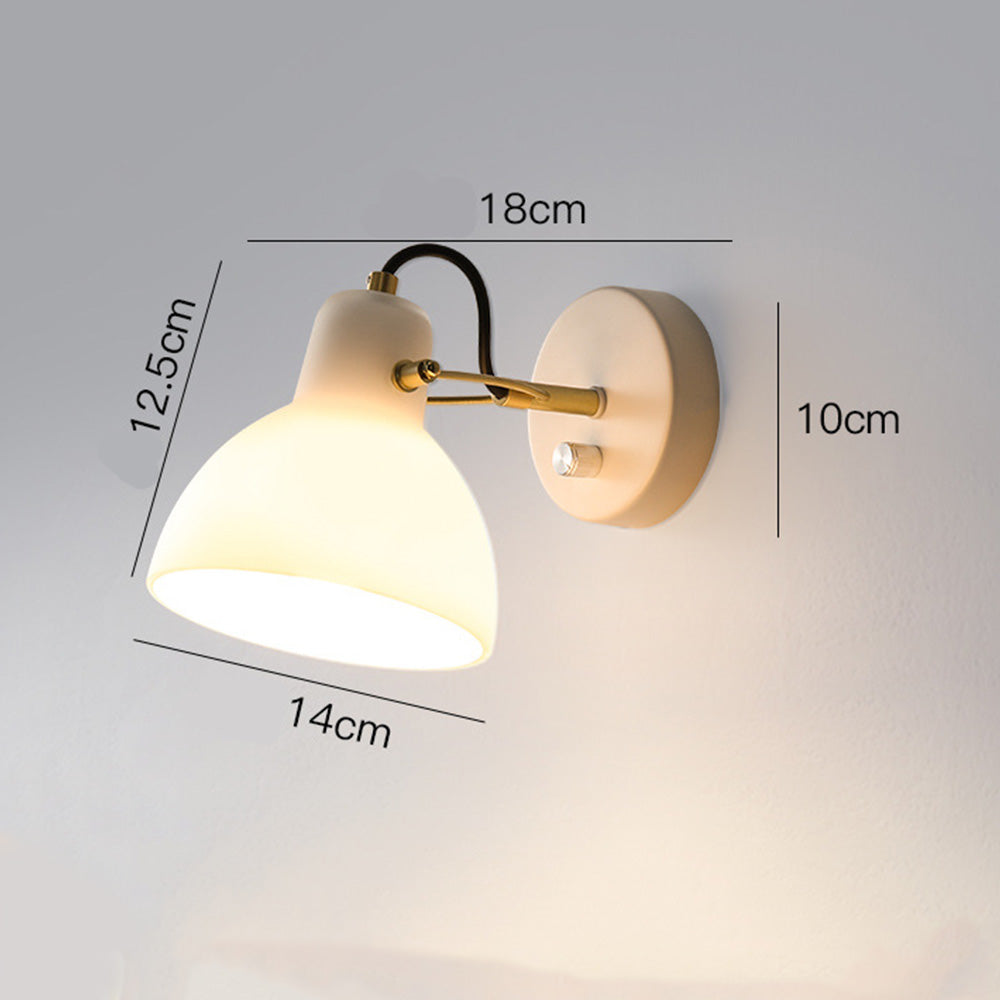Minimalistisk Enkel Vit Glas Vägglampa Carvallo