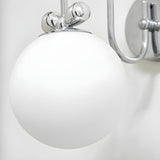 Fransk Kräm Vit Glas Vägglampa Carvallo