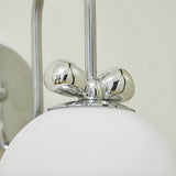 Fransk Kräm Vit Glas Vägglampa Carvallo