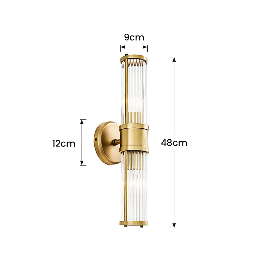 Vägglampa Guld Glas LED Inomhus Armatur Carvallo