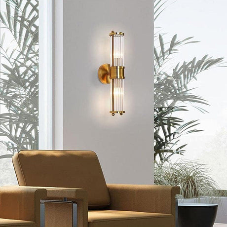 Vägglampa Guld Glas LED Inomhus Armatur Carvallo