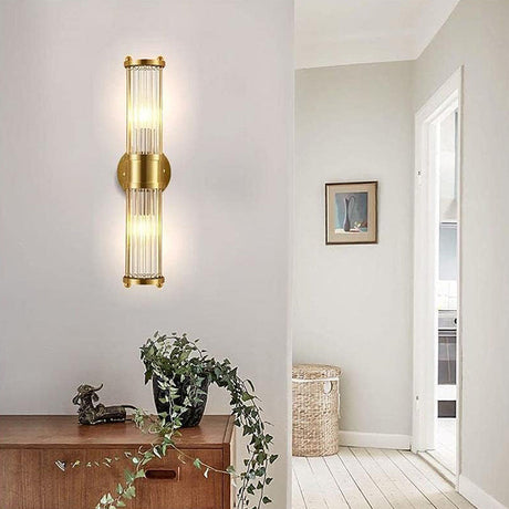 Vägglampa Guld Glas LED Inomhus Armatur Carvallo
