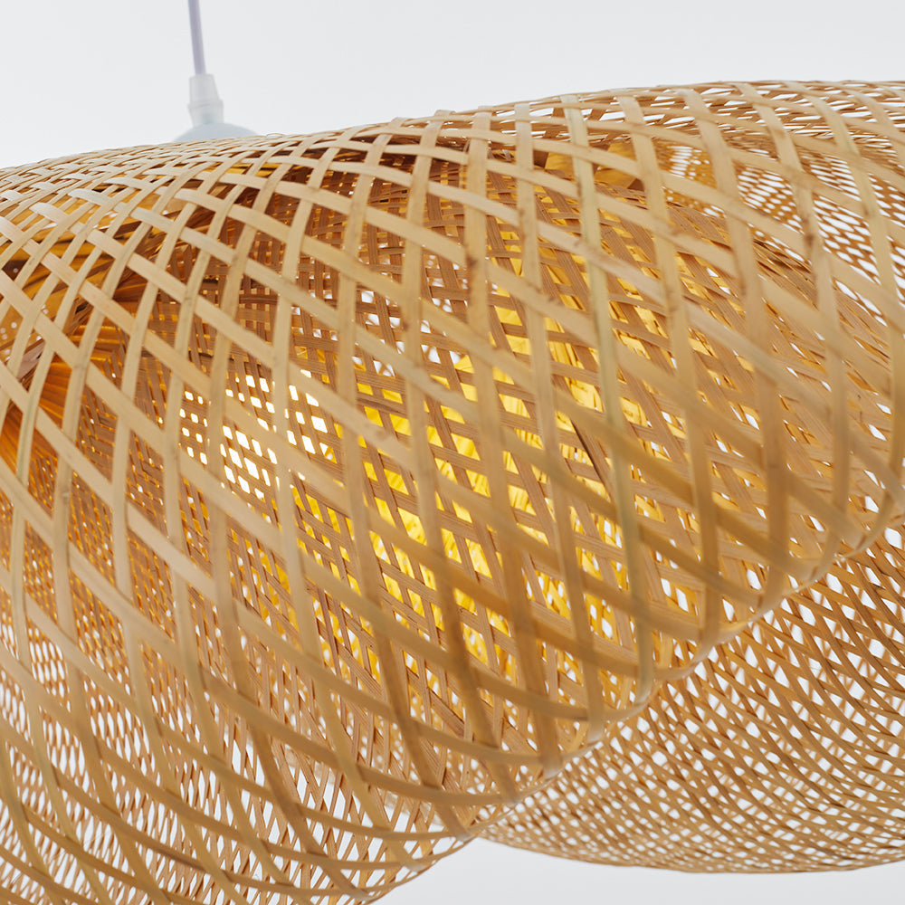 ZenBamboo LED Hänglampa Bollar av Bambu för Sovrum Carvallo