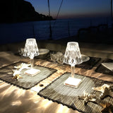 Diamond Glow - Trådlös USB Crystal Shine Nattdukslampan Carvallo