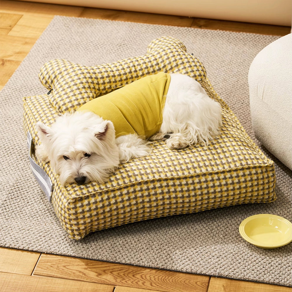 Vaffel Pluche Hundeseng Mjuk Stilig Ultra Mysig Tyg Carvallo