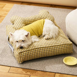 Vaffel Pluche Hundeseng Mjuk Stilig Ultra Mysig Tyg Carvallo