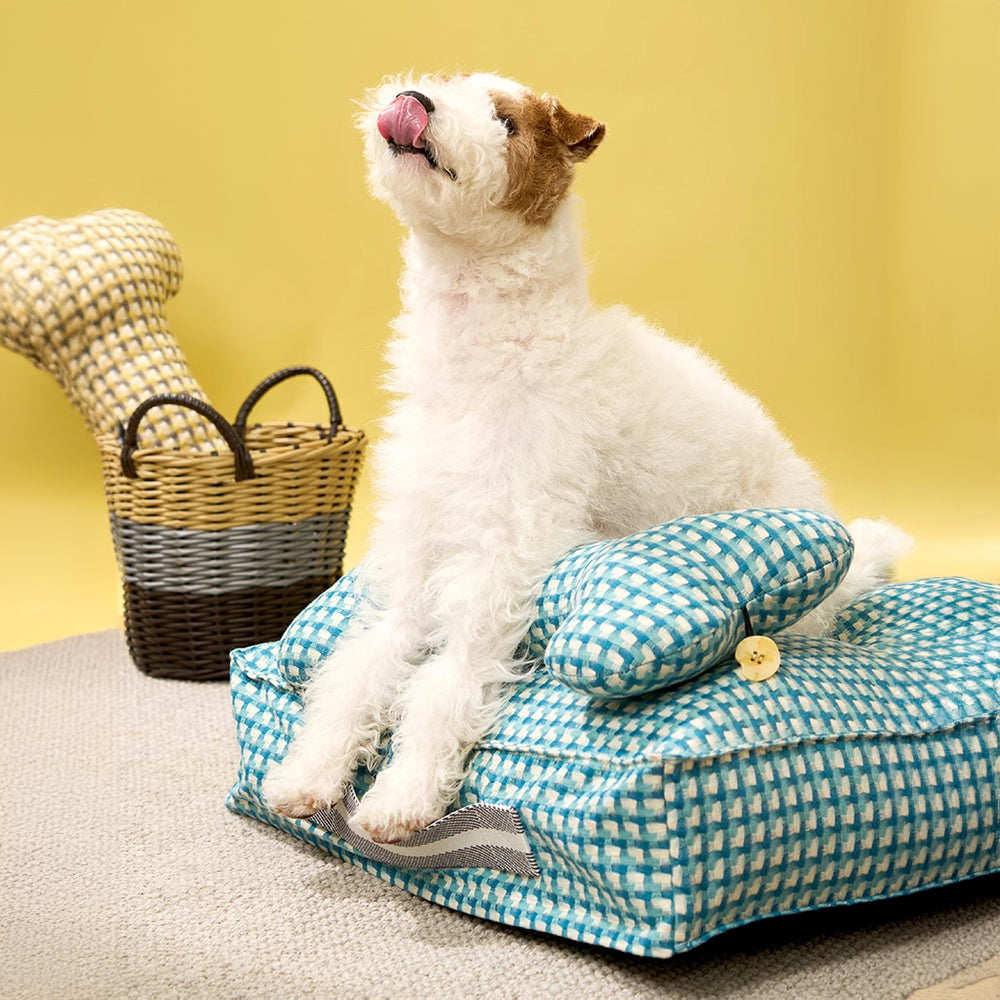 Vaffel Pluche Hundeseng Mjuk Stilig Ultra Mysig Tyg Carvallo