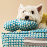 Vaffel Pluche Hundeseng Mjuk Stilig Ultra Mysig Tyg Carvallo