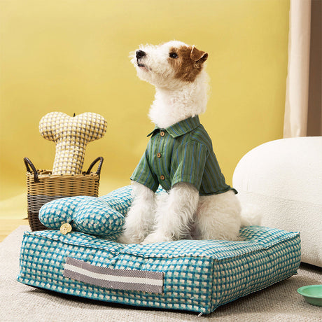 Vaffel Pluche Hundeseng Mjuk Stilig Ultra Mysig Tyg Carvallo