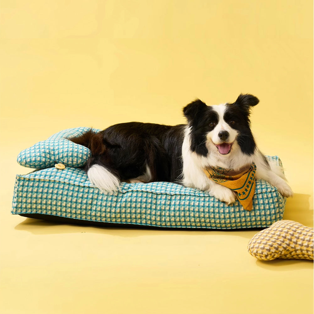 Vaffel Pluche Hundeseng Mjuk Stilig Ultra Mysig Tyg Carvallo