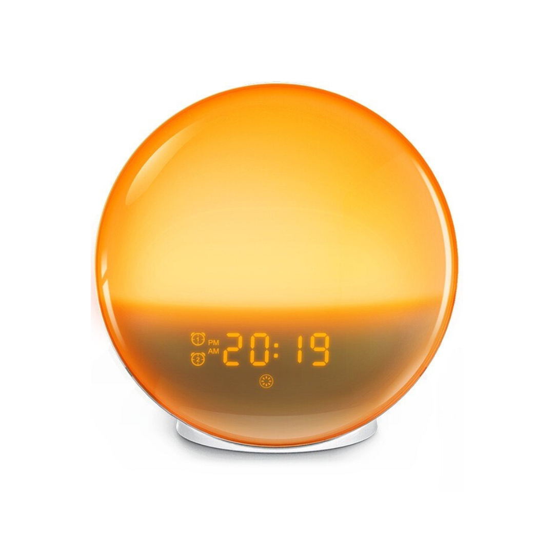 Smart väckarklocka med FM-radio – mjuk soluppgångssimulering för pigga morgnar MILA Sverige