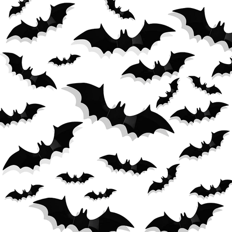 3D Halloween-väggdekaler med fladdermus – kusliga, avtagbara klistermärken för hem- och festdekorationer MILA Sverige