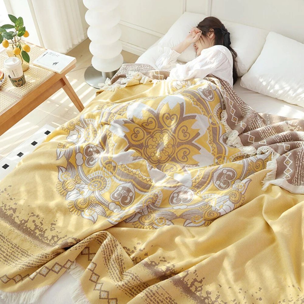Wander Cotton Boho Mandala Filt Carvallo