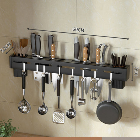 Carvallo - Väggmonterad stansfri knivhållare i rostfritt stål Carvallo