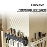 Magnetisk knivhållare med självhäftande fäste – Platsbesparande köksorganisatör i rostfritt stål med krokar MILA Sverige