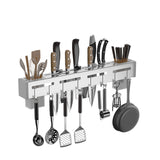 Magnetisk knivhållare med självhäftande fäste – Platsbesparande köksorganisatör i rostfritt stål med krokar MILA Sverige