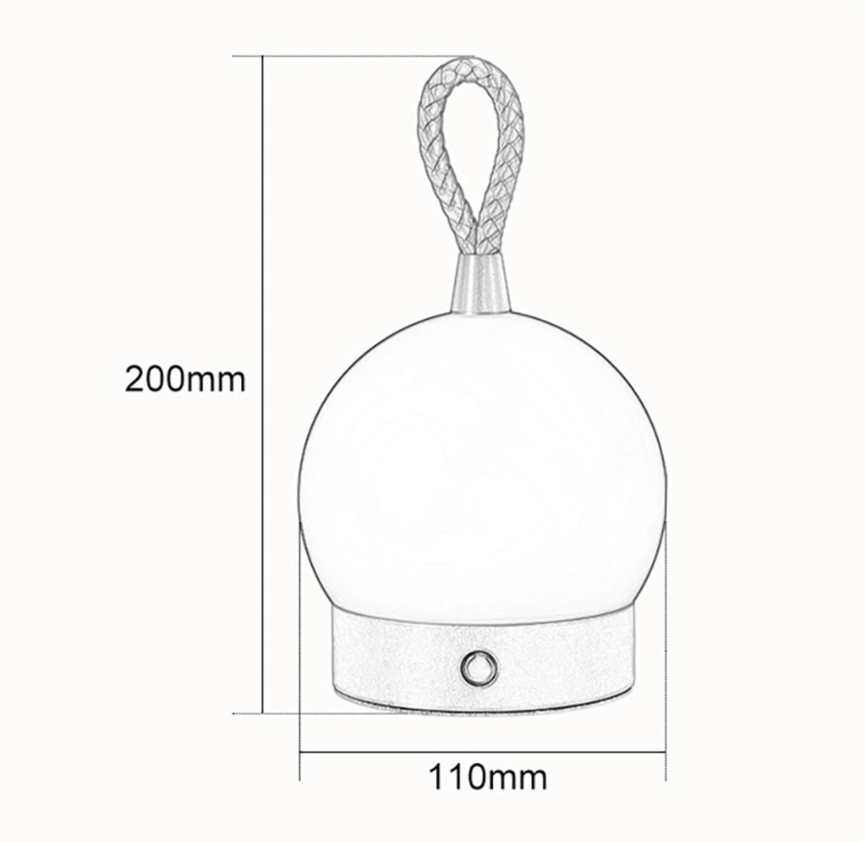 Vattentät, trådlös LED-bordslampa – Bärbar orb-design med snabbladdningsfunktion, för inomhus- och utomhusområden Carvallo