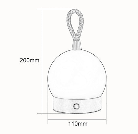 Vattentät, trådlös LED-bordslampa – Bärbar orb-design med snabbladdningsfunktion, för inomhus- och utomhusområden Carvallo