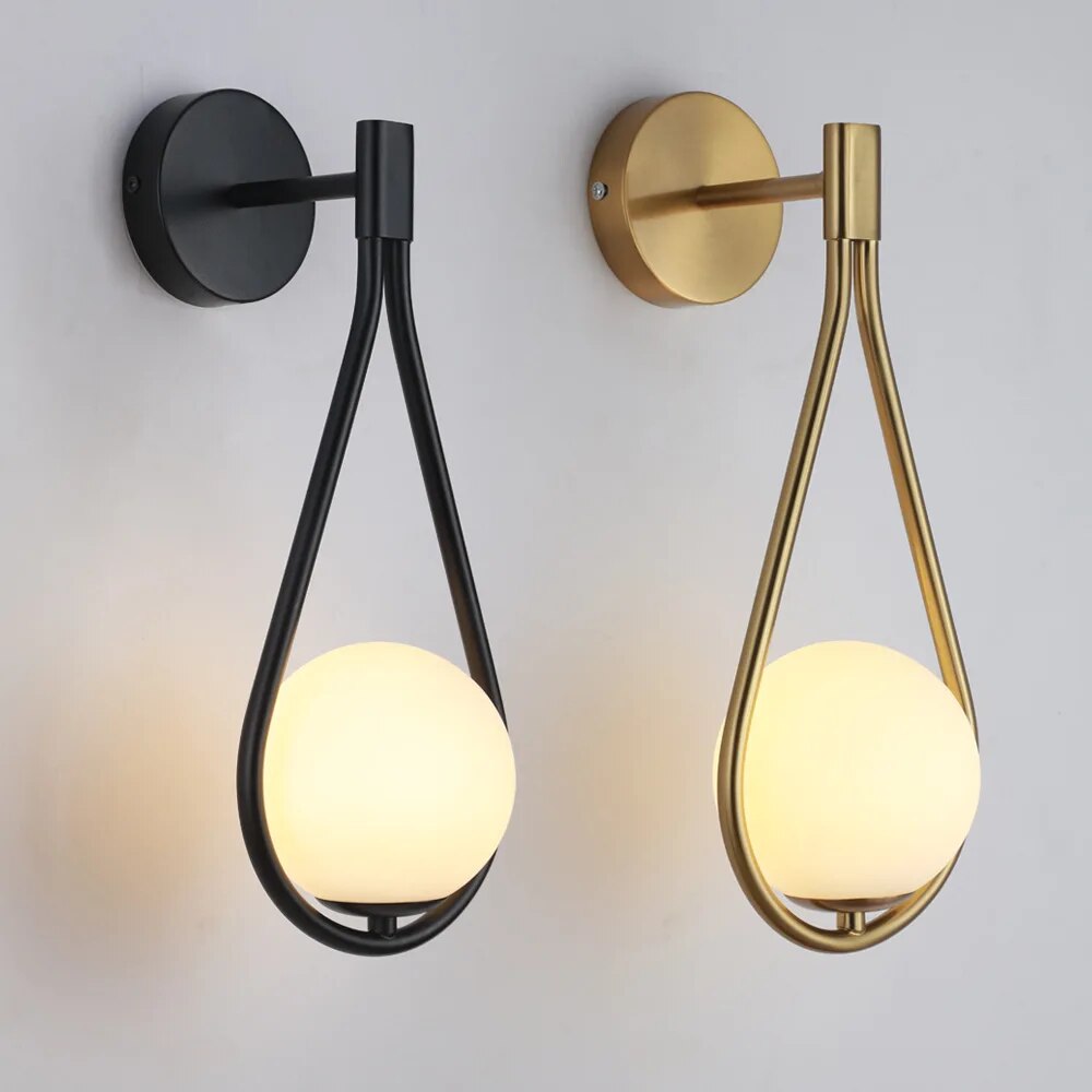 Vägglampa Modern Guld Glas Sconse Carvallo