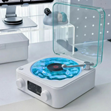 Carvallo – Retro vinylhögtalare med roterande skivspelare och justerbar belysning Carvallo