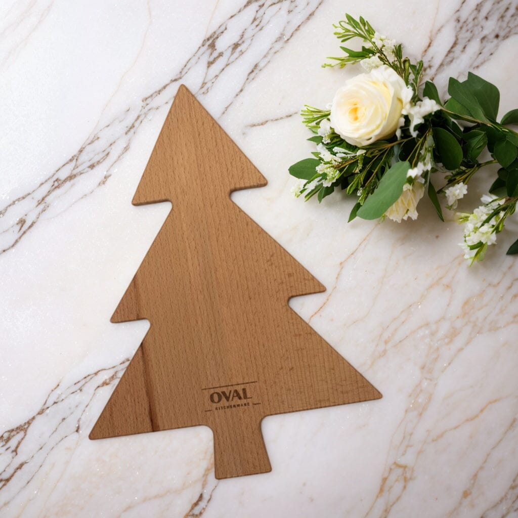Julservingfat i bokträ 35cm – OVAL Kökstillbehör – Perfekt för festliga snittar Carvallo