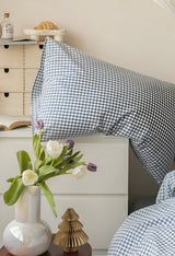 LunaVeil Sängkläder - Bomull Ginghan Stil Täcke Set Carvallo