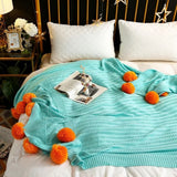 Whimsy Fluffy Pom-Pom Macaron Filt Carvallo