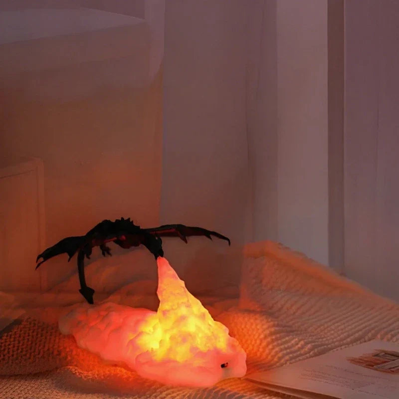 LED Fantasy Dragon Flame Bordslampa Carvallo