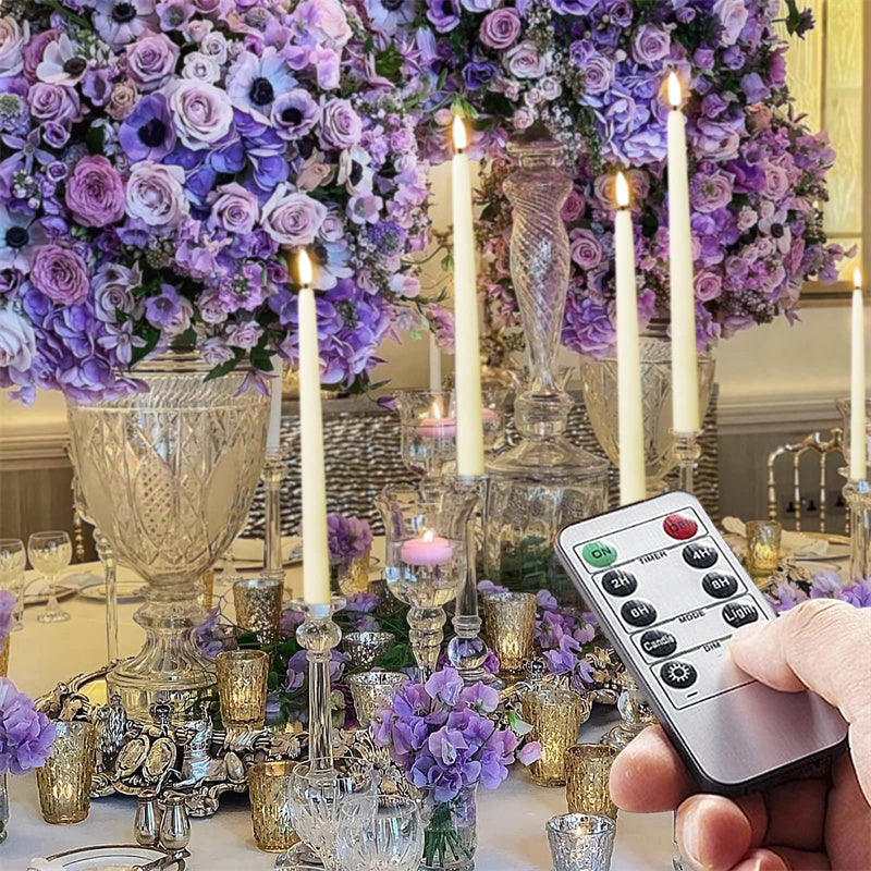 LED Stearinljus Höga Plast Taper Dekor Carvallo