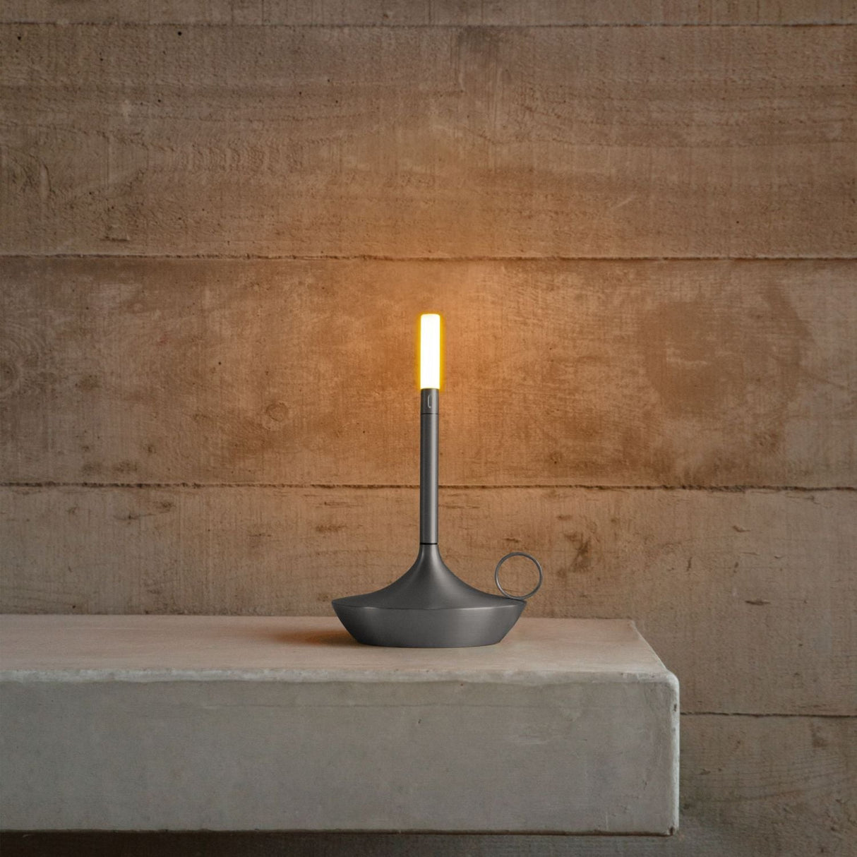 Bordslampa Med Brassy Finish LED Uppladdningsbar Lampa Carvallo