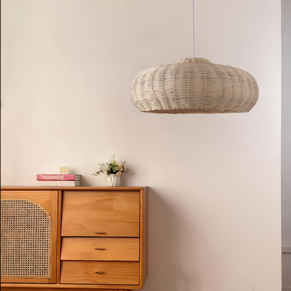 Bohème Taklampa – Handvävd Rattanlampa i Naturlig Design Hemnix