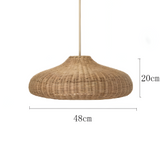 Bohème Taklampa – Handvävd Rattanlampa i Naturlig Design Hemnix