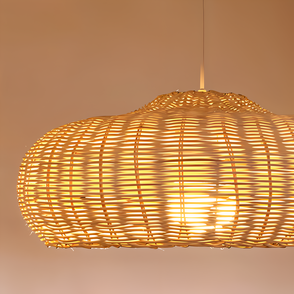 Bohème Taklampa – Handvävd Rattanlampa i Naturlig Design Hemnix