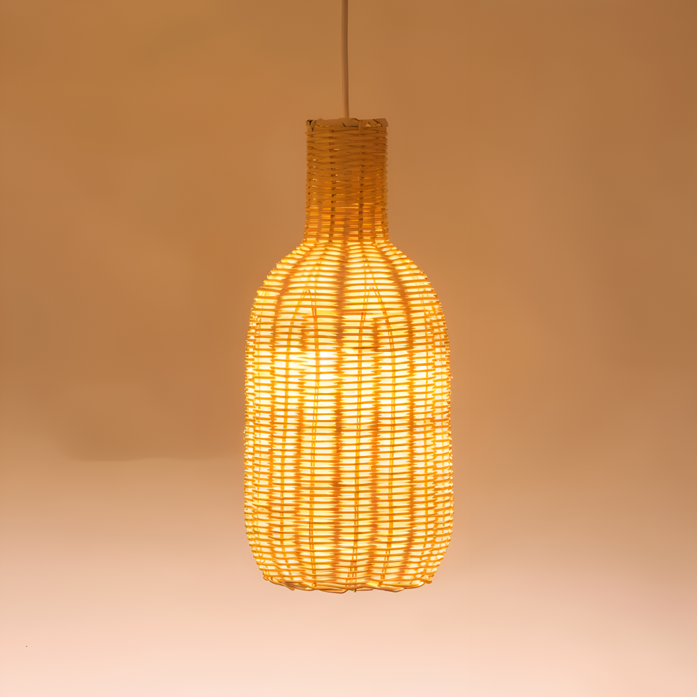 Bohème Taklampa – Handvävd Rattanlampa i Naturlig Design Hemnix