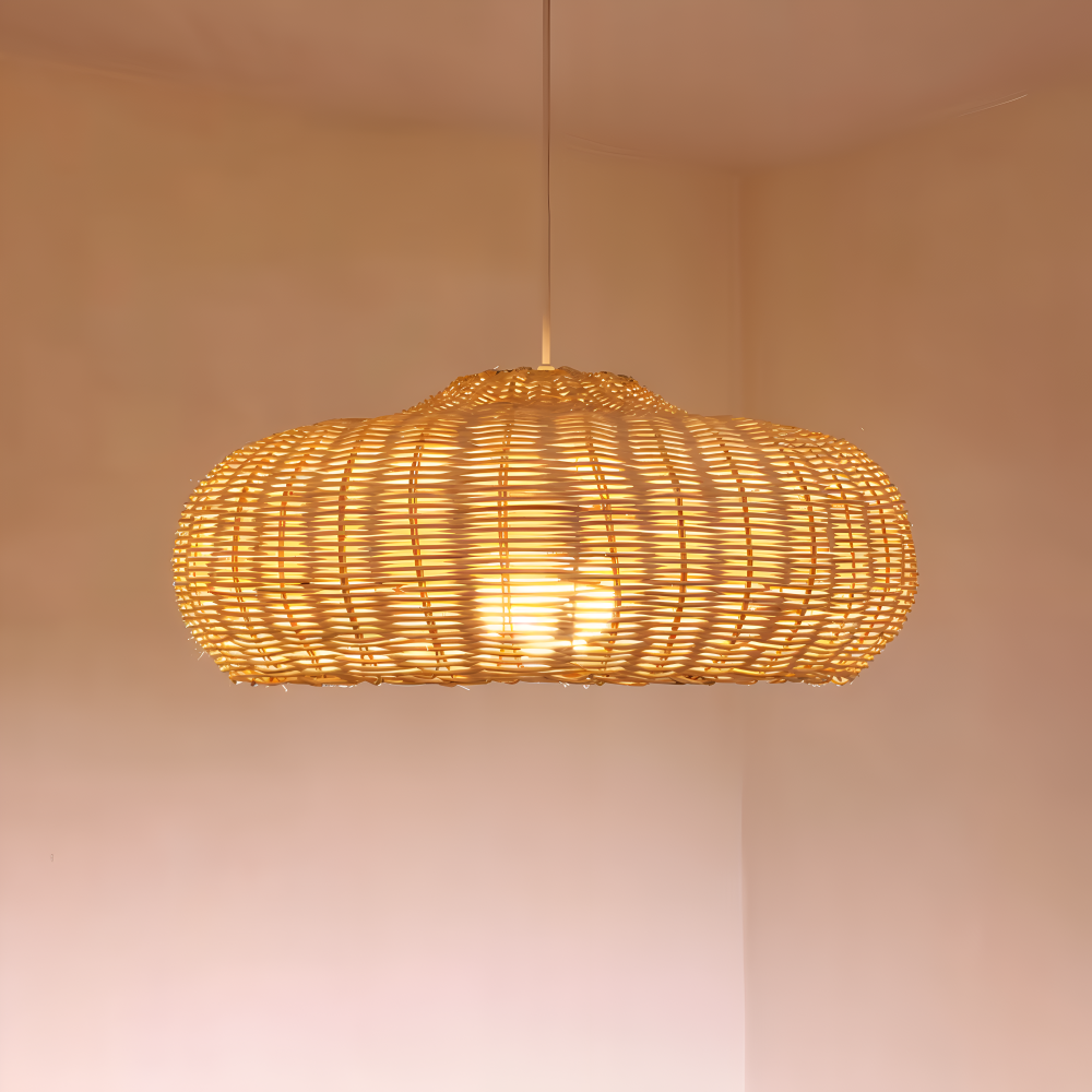 Bohème Taklampa – Handvävd Rattanlampa i Naturlig Design Hemnix