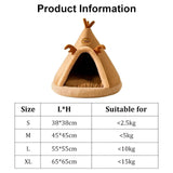 FluffyHaven Hus - Mysig tältliknande husdjurshus Carvallo